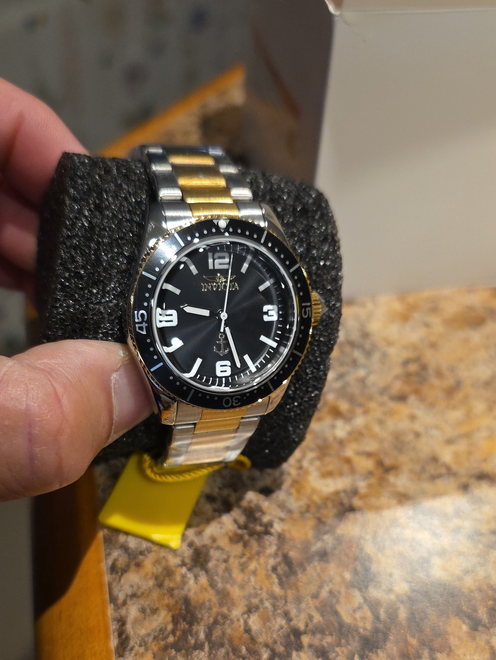 Invicta Black and Gold Two-Tone Dive Watch